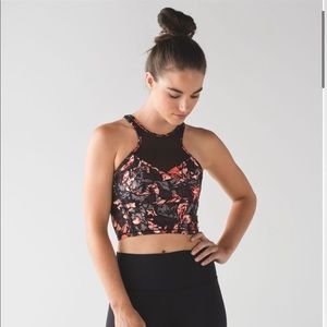 Lululemon Get it Om 8 high neck longline bra crop top
